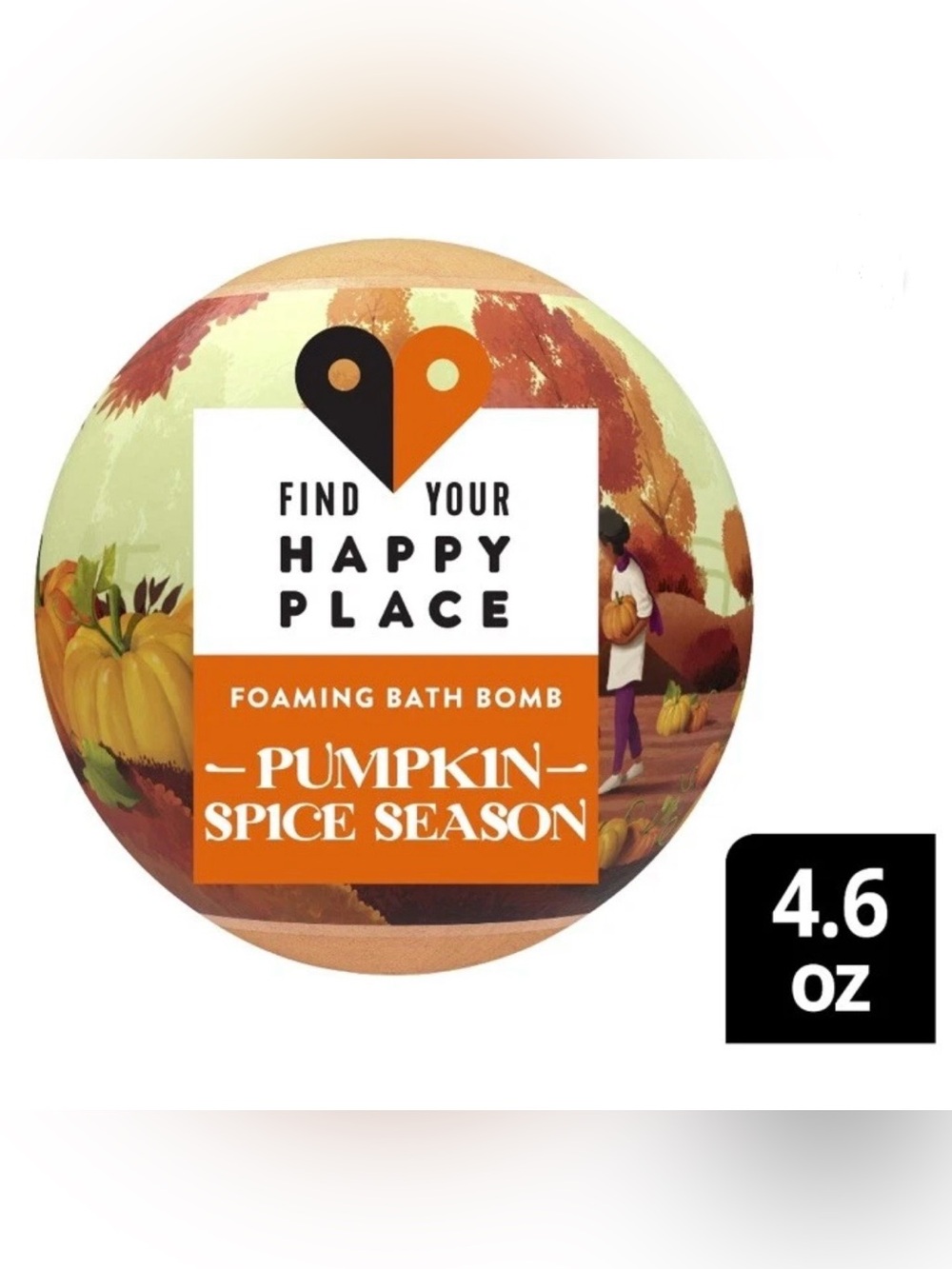 Pumpkin Spice Season Foaming Bath Bomb - Orange
